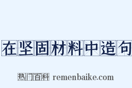 在坚固材料中造句是什么意思的图片